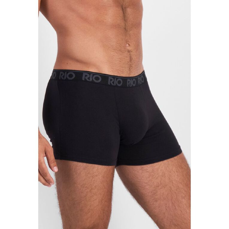 Rio Men's Hipster Trunks 3 Pack, Black, hi-res