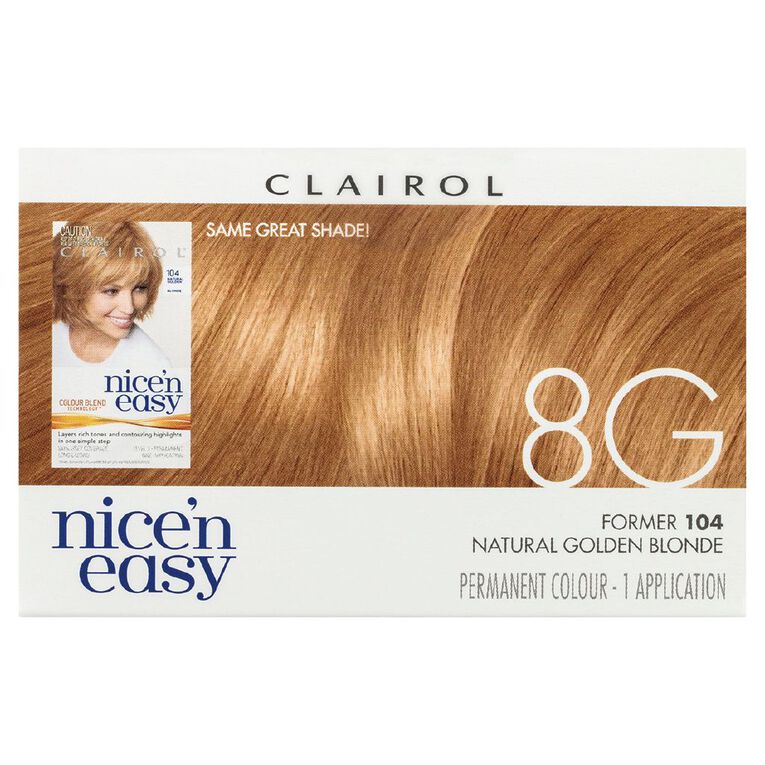Clairol Nice N Easy Permanent Hair Colour Golden Blonde 8G, , hi-res