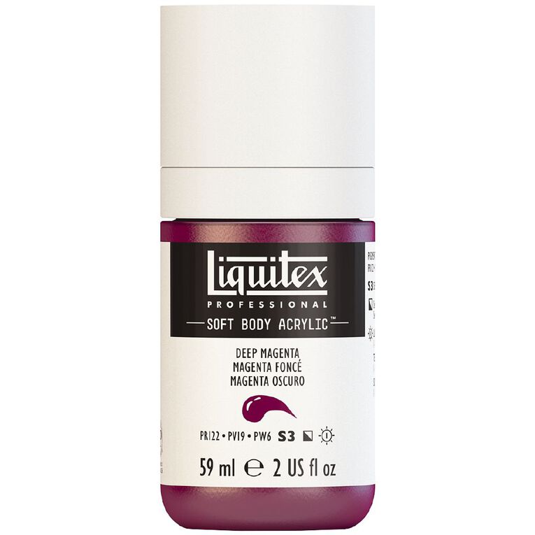 Liquitex Soft Body Acrylic 59ml Deep Magenta S3, , hi-res