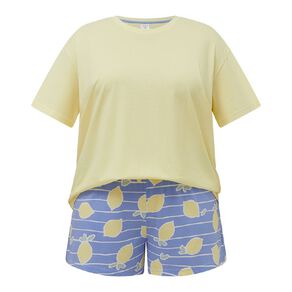H&H Women's Plus Boxy Tee Pyjama Set