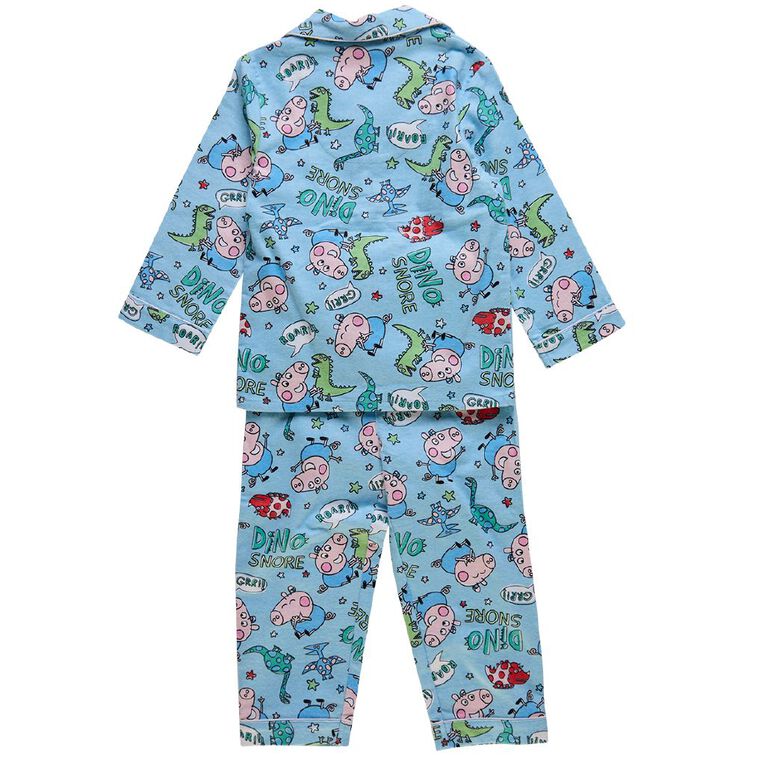 Peppa Pig Boys' Flannelette Button Up, Blue Light, hi-res