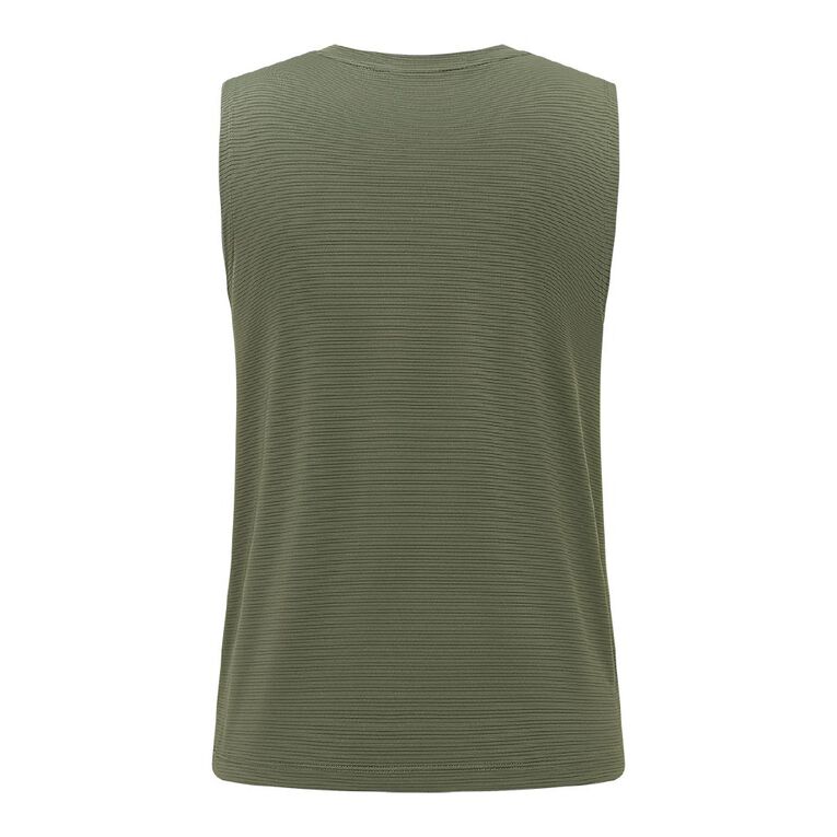 Active Intent Women's Panel Tank, Green Dark, hi-res