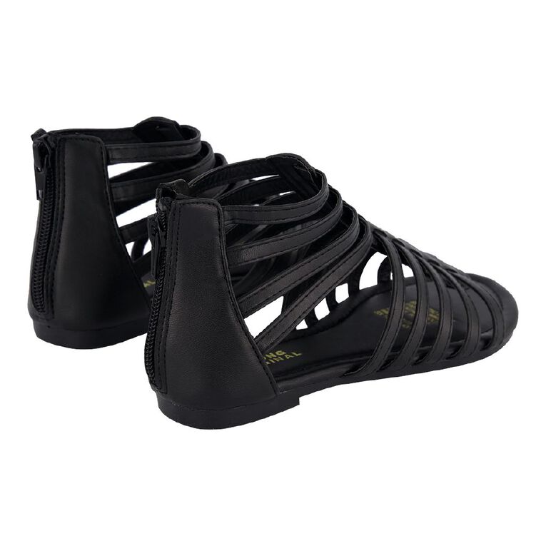 Young Original Senior Kids' Gladiator Sandals, Black, hi-res
