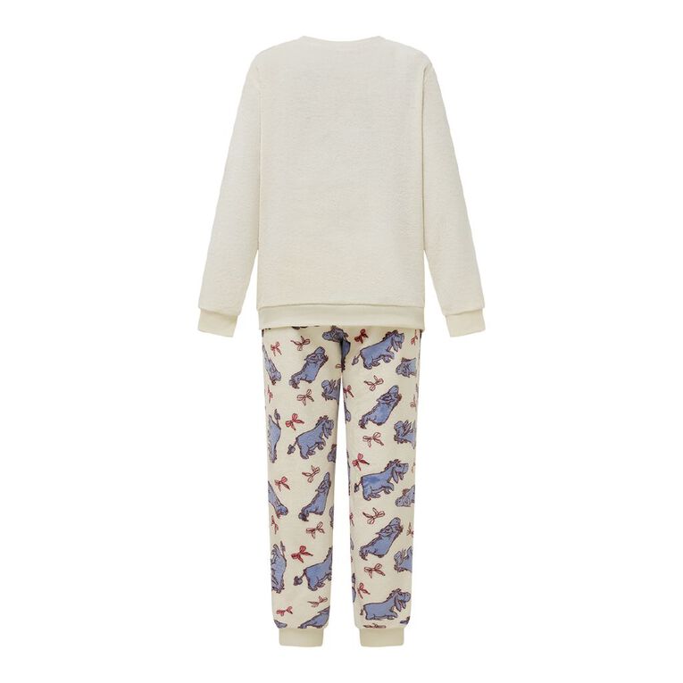 Eeyore Women's Coral Fleece Pyjama Set, White, hi-res