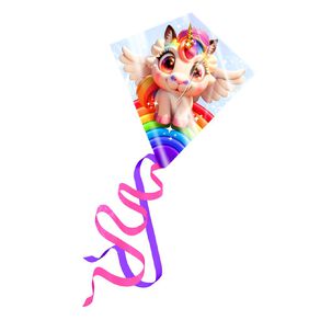 EOLO Ready to Fly Diamond Kite 28 Inch Unicorn