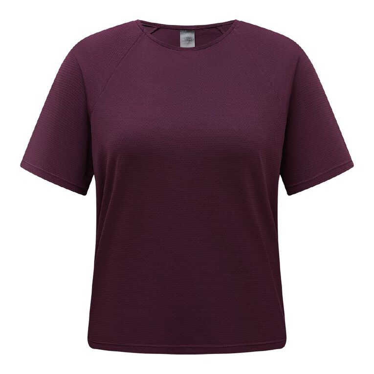 Active Intent Women's Boxy Mesh Tee, Red Mid, hi-res