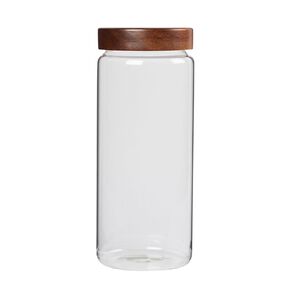 Living & Co Glass Canister With Wood Lid 2L