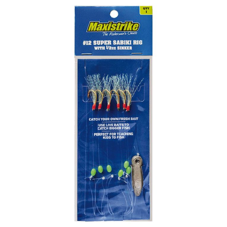 Maxistrike Sabiki Rig Super Flash 12 & 1/2oz Reef Sinker, , hi-res