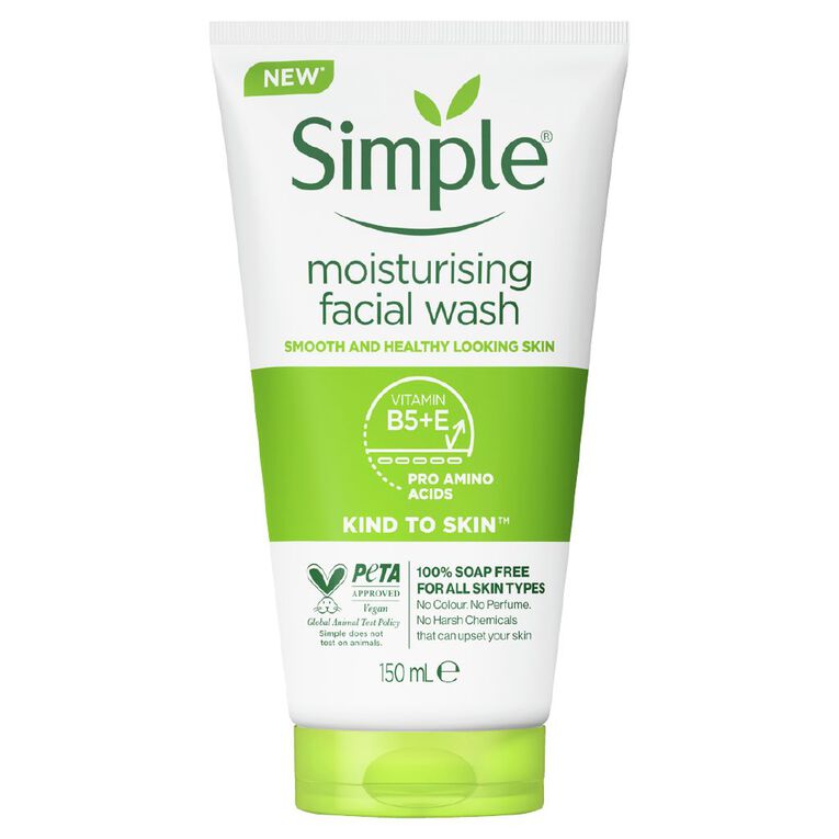 Simple Moisturising Foaming Facial Wash 150ml, , hi-res
