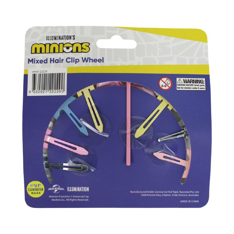 Minions Hair Clip Wheel 8 Pack, , hi-res