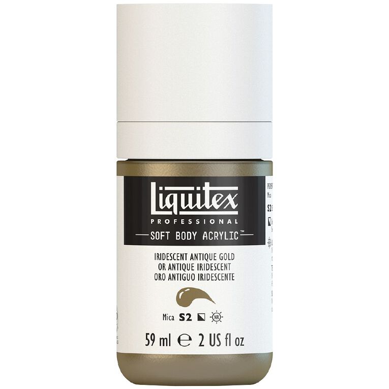 Liquitex Soft Body S2 Acrylic Paint Irid Antique Gold, , hi-res