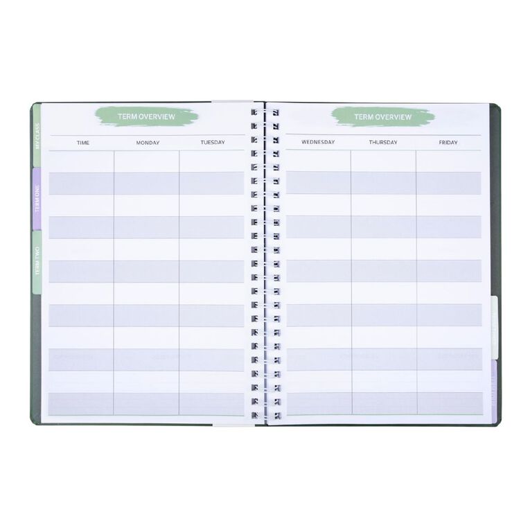WS Teachers Planner Undated Green Dark, , hi-res