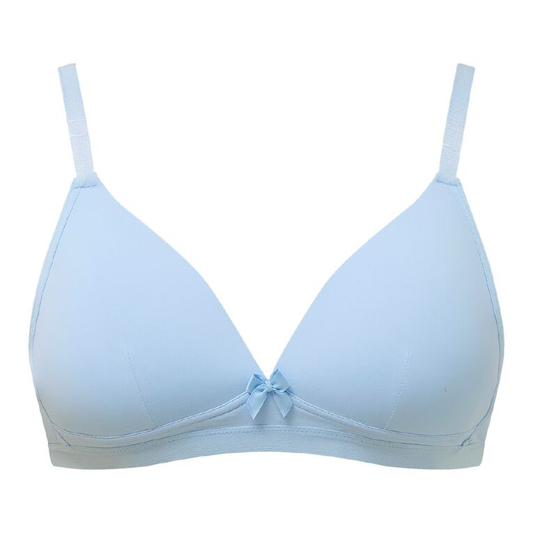 H&H Teen Bra, Black/Blue, hi-res