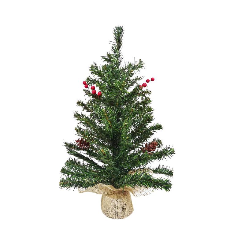 Wonderland Mini Table Top Christmas Tree with Berries 60cm, , hi-res