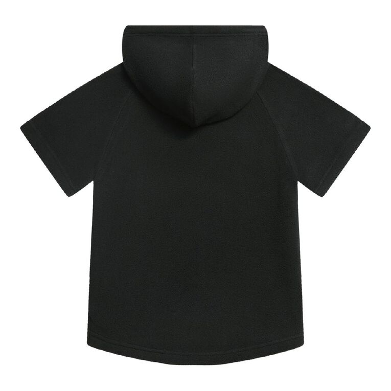 Back Country Kids' Fleece Short Sleeve Hoodie, Black SOLID, hi-res