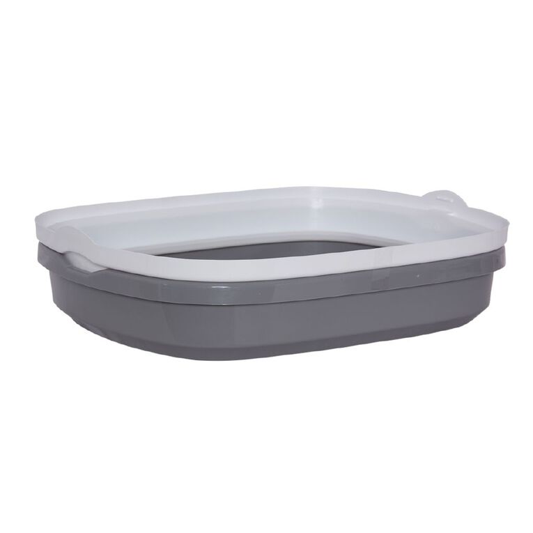 Petzone Cat Litter Tray# Grey Large, , hi-res