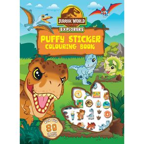 Jurassic World Explorers: Puffy Sticker Colouring Book