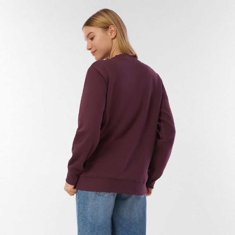 H&H Women's Classic Crew Sweatshirt, Purple Dark, hi-res