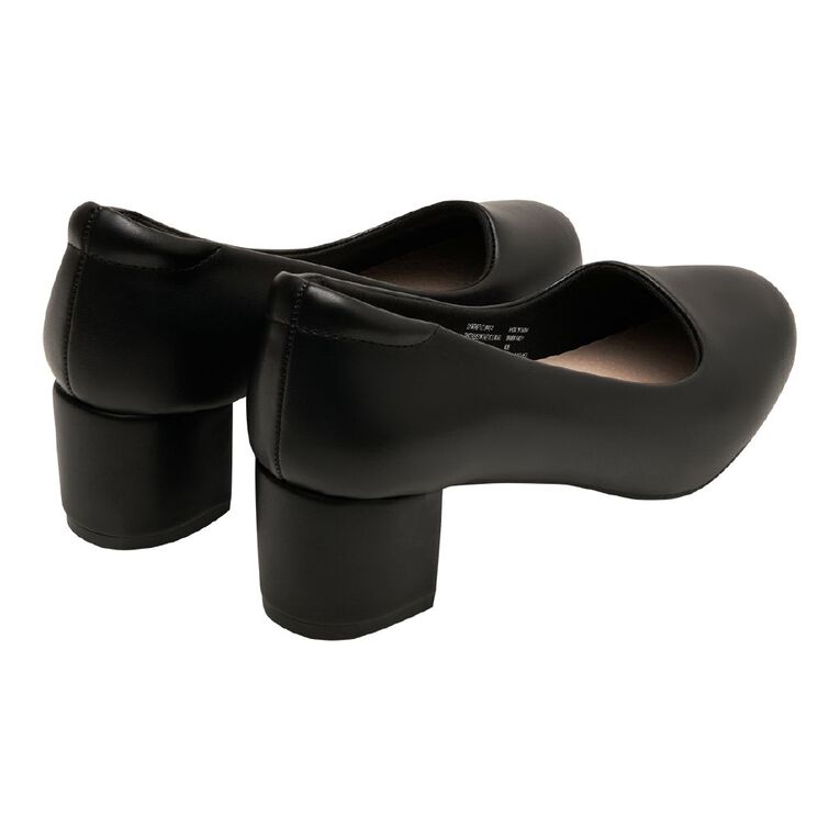 H&H Women's Sally Block Heel Court, Black, hi-res