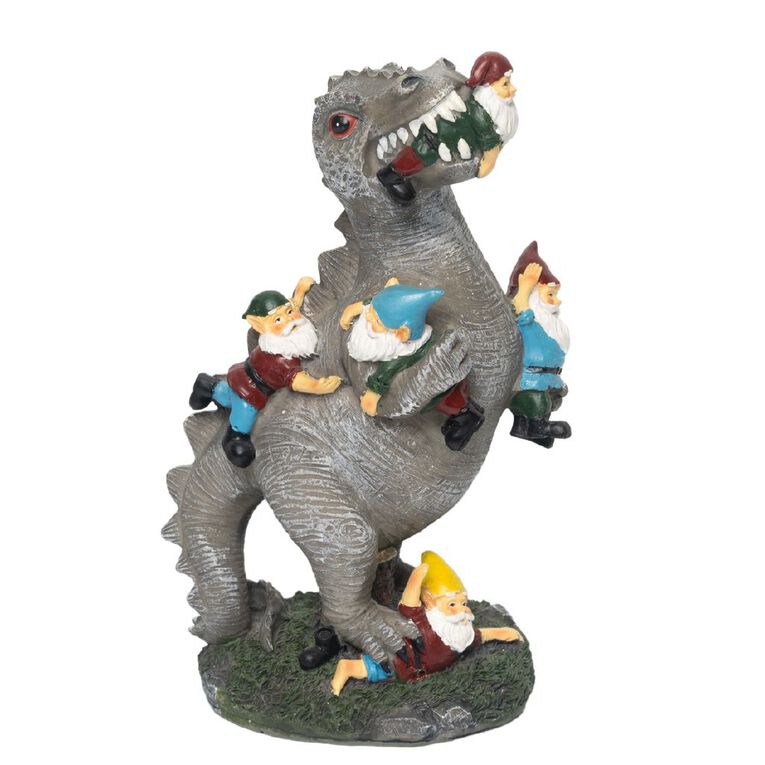 Kiwi Garden Gnome Eating Dinosaur, , hi-res
