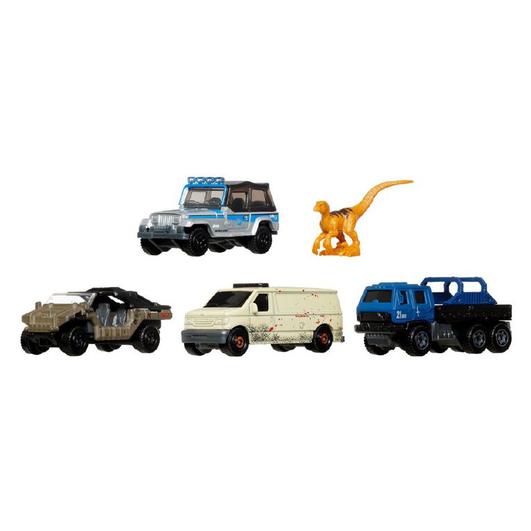 Matchbox Jurassic Diecast Vehicles 5 Pack Assorted, , hi-res