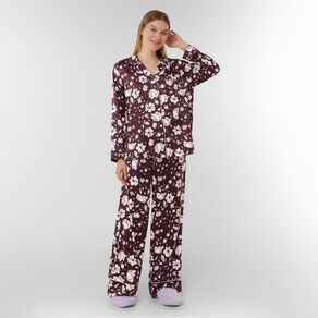 H&H Women's Satin Pyjama Set with Eye Mask