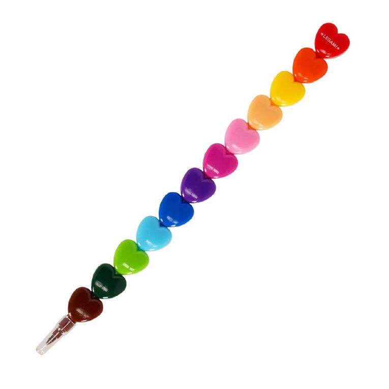 Legami Set of 12 Stackable Crayons Dream In Colour Heart, , hi-res