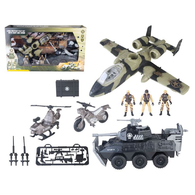 Large Military Vehicle Set With Light and Sound, , hi-res