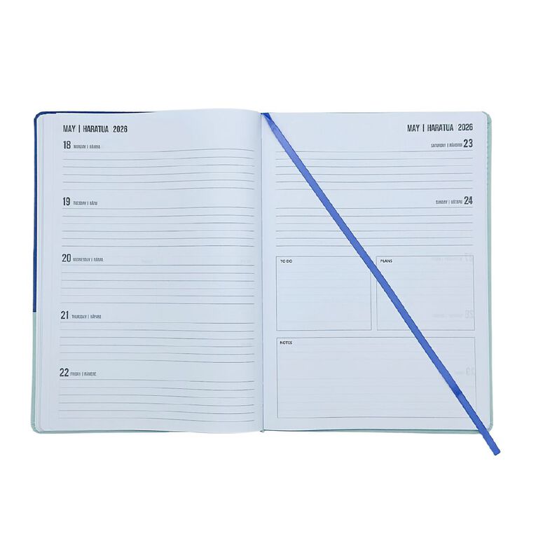 WS 2026 Diary Week To View Wave Multi-Coloured, , hi-res