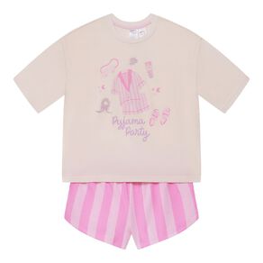 H&H Girls' Jersey Short Sleeve Pyjama Set