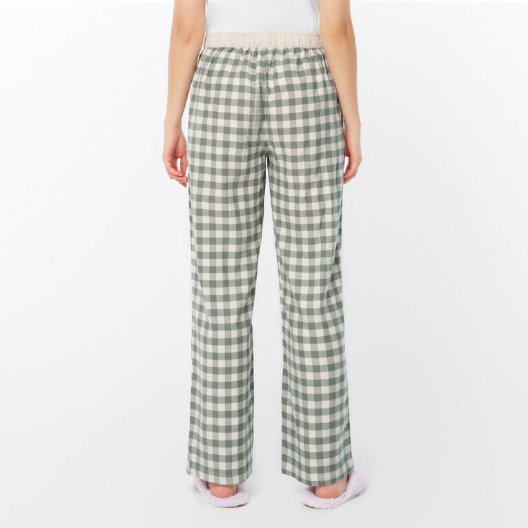 H&H Women's Boyfriend Flanelette Sleep Pants, Green Mid, hi-res