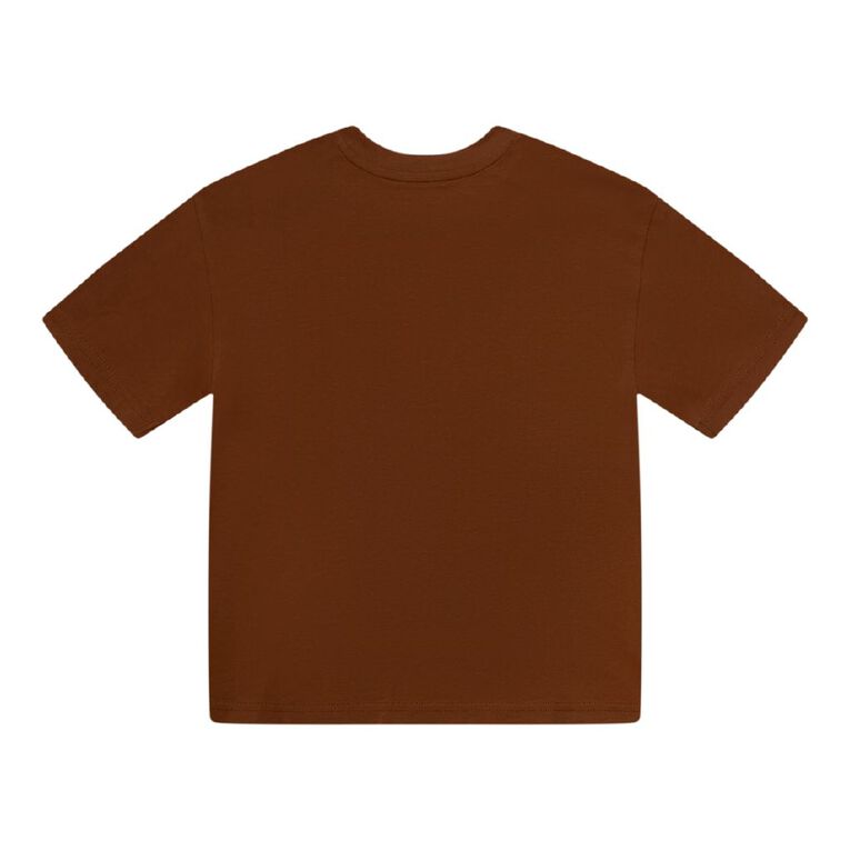 Young Original Short Sleeve Relaxed Print Tee, Brown Mid, hi-res