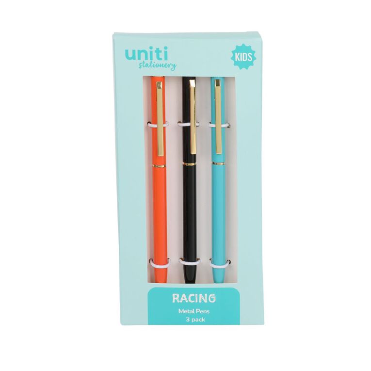 Uniti Kids Racing 3 Pack Metal Pen, , hi-res