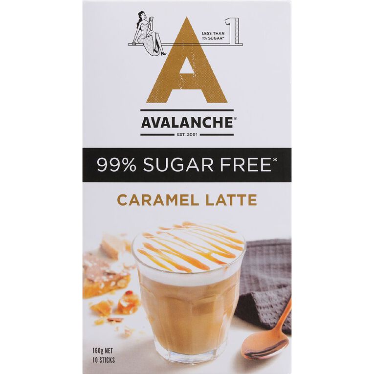 Avalanche 99% Sugar Free Caramel Latte 10 Pack, , hi-res
