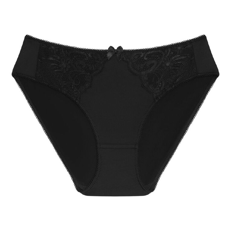 H&H Women's Florence Bikini Briefs, Black, hi-res