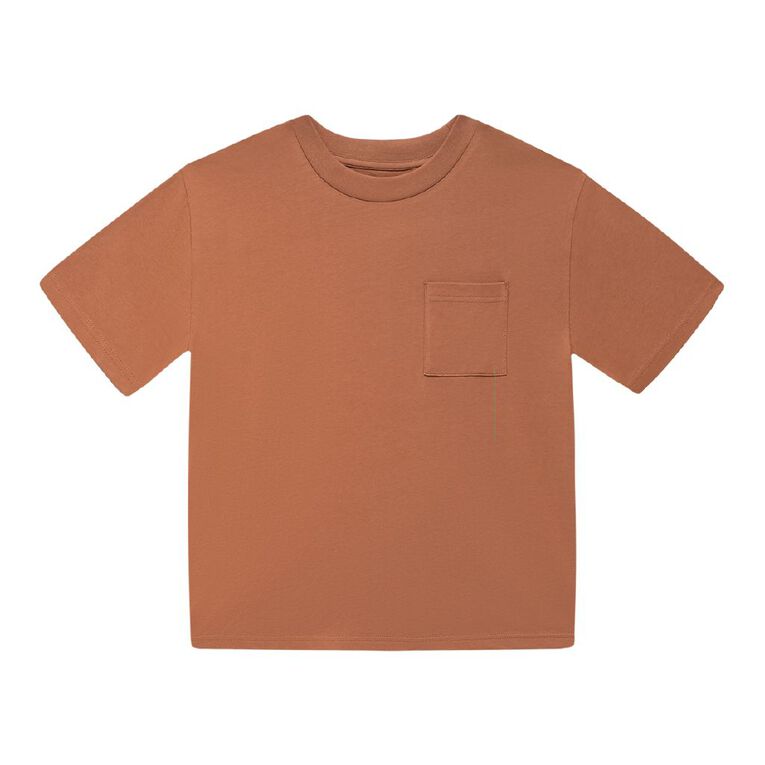 Young Original Short Sleeve Pocket Tee, Brown Mid, hi-res