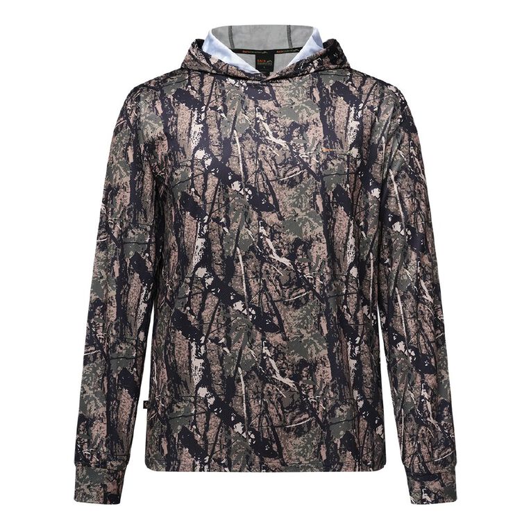 Back Country Adults' UPF50 Long Sleeve Hoodie, Brown, hi-res