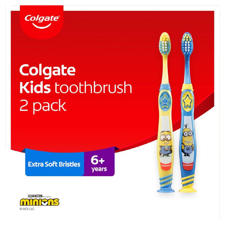 Colgate Minions Smiles Youth Toothbrush 2 Pack, , hi-res
