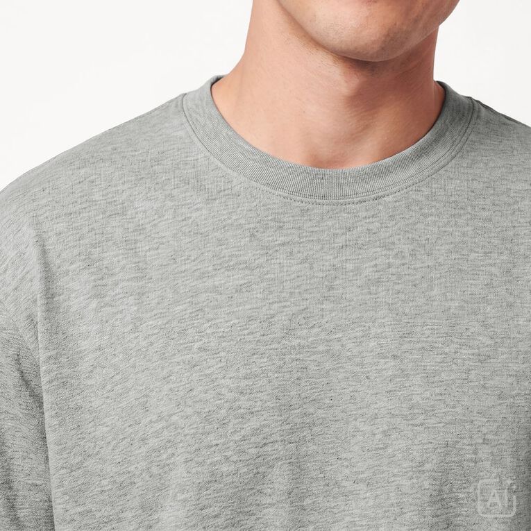 Garage Men's Heavyweight Boxy Tee, Grey Marle, hi-res