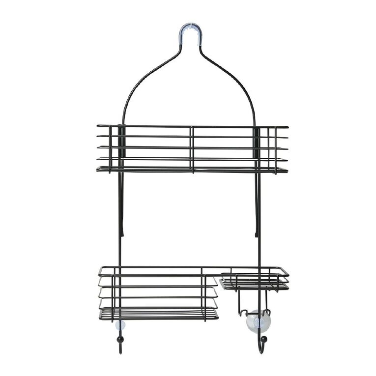 Living & Co Shower Caddy Double Black, , hi-res