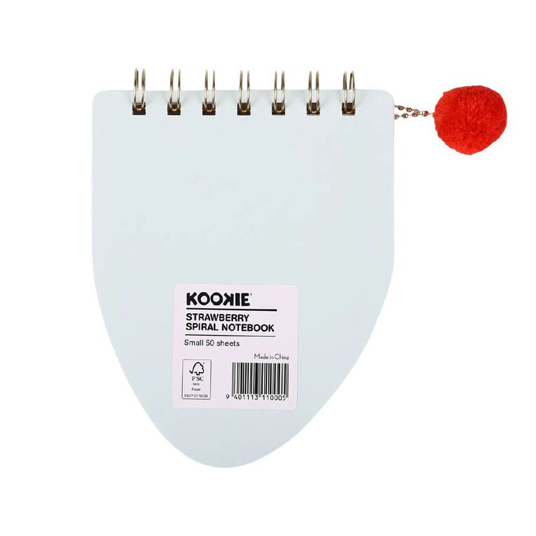 Kookie Strawberry Sprial Notebook Small, , hi-res