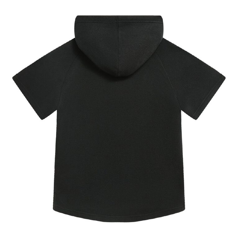 Back Country Kids' Fleece Short Sleeve Hoodie, Black SOLID, hi-res