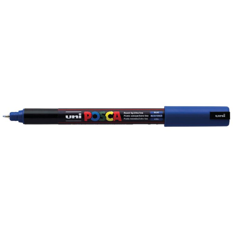 Uni Posca Marker 0.7mm Ultra-Fine Pin Tip Blue, , hi-res