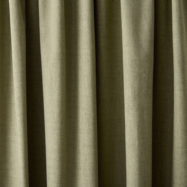 Living & Co Vienna Curtains Green 150-230cm Wide/205cm Drop, , hi-res