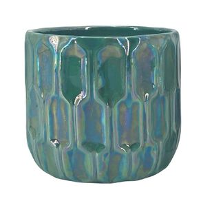 Northcote Pottery Leon Lustre Egg Pot Green 15cm