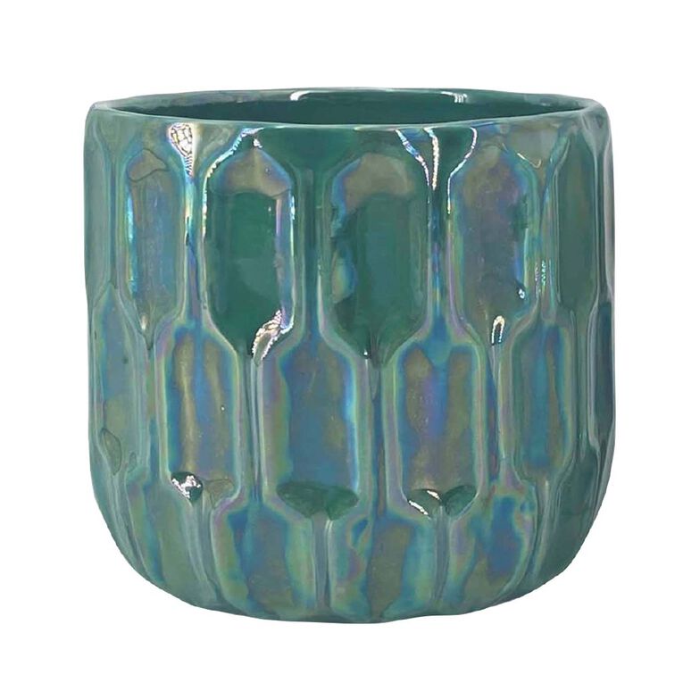 Northcote Pottery Leon Lustre Egg Pot Green 15cm, , hi-res