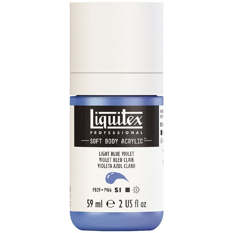 Liquitex Soft Body Acrylic 59ml Light Blue Violet S1, , hi-res
