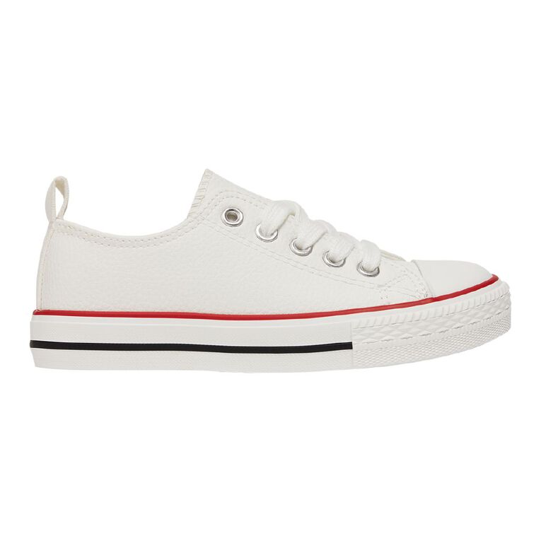 Young Original Senior Kids' Jude Low Top Sneakers, White, hi-res