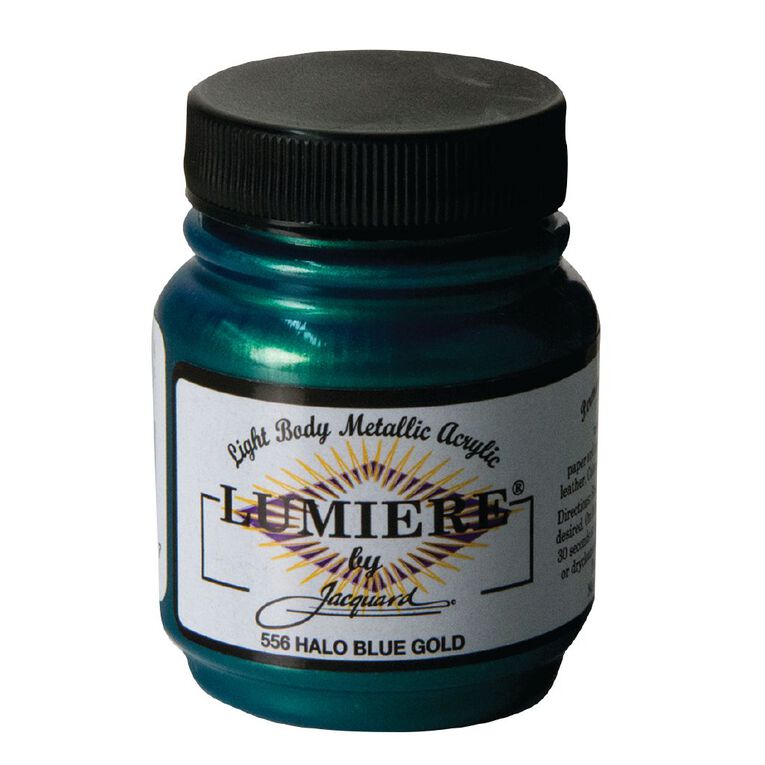Jacquard Lumiere Acrylic Paint Halo Blue Gold 66.54ml, , hi-res