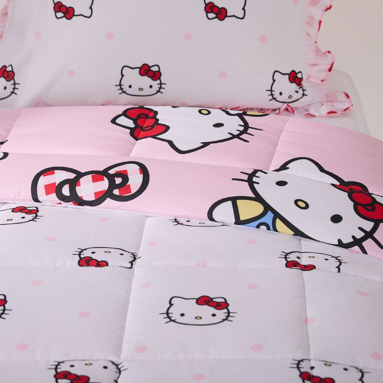 Hello Kitty Comforter Set 2 Piece King Single, , hi-res